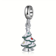 Vintage Christmas Tree Inlaid Rhinestone Charm for DIY Bracelets Necklaces