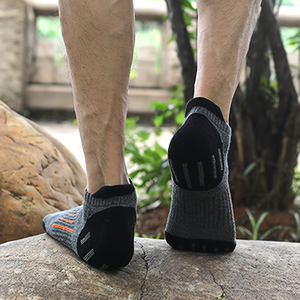 Men's Plus Size Thick Sports Socks Low cut Breathable Sweat-absorbing