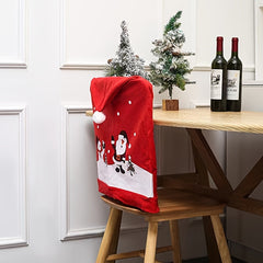 Christmas Chair Cover Stool Back Cover Holiday Chair Cover Christmas Decorations
