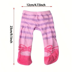 Newborn Doll Clothing Set: Leggings with Socks for 17-18 Inch Dolls