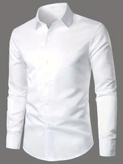 Men's Classic Long Sleeve Shirt Button Up Semi-Formal Casual Business Wear