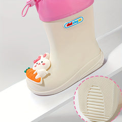 Girls Cartoon Rain Boots Waterproof Non-Slip Outdoor Travel All Seasons