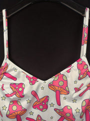 Mushroom & Star Print V Neck Cami Nightdress