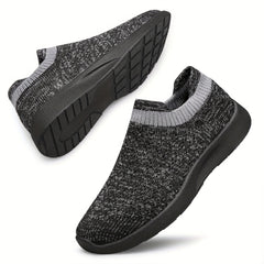 Boy's Woven Knit Slip On Sock Shoes Breathable Comfy Non Slip Casual Sneakers