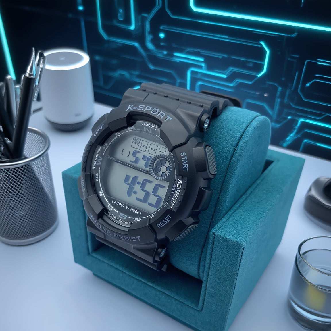 Youth Waterproof Timer Boys' Watch with Alarm