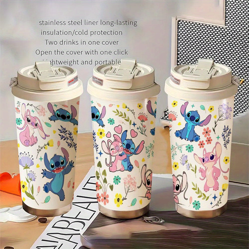Stitch 18oz Stainless Steel Travel Mug - Leak Proof Vacuum Insulated Coffee Cup