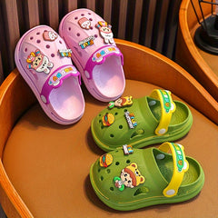 Breathable Cartoon Charm Clogs for Baby Girls