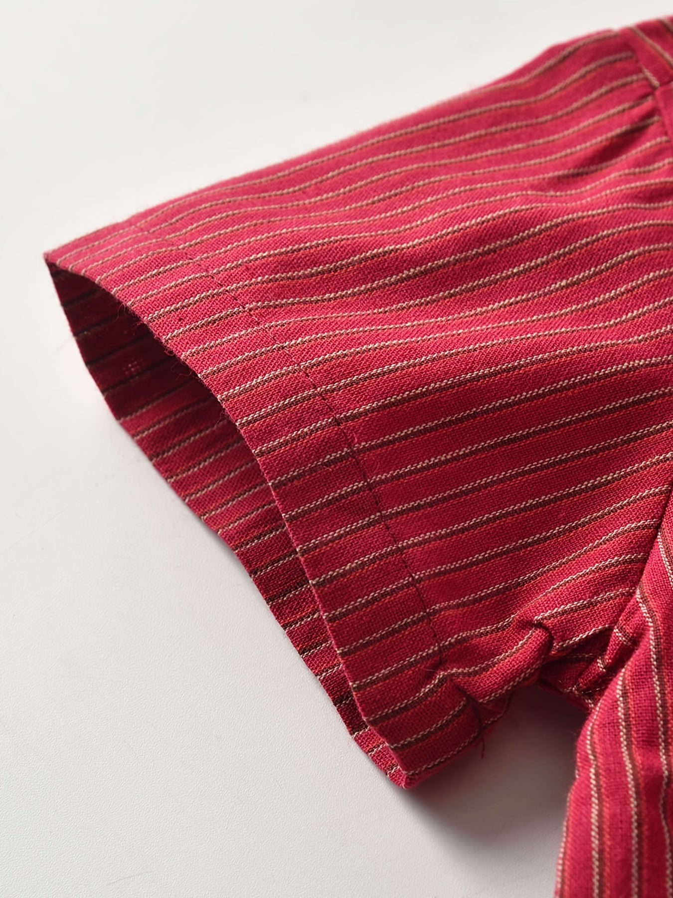 Boys Striped Shirt Short Sleeves Casual Spring And Summer