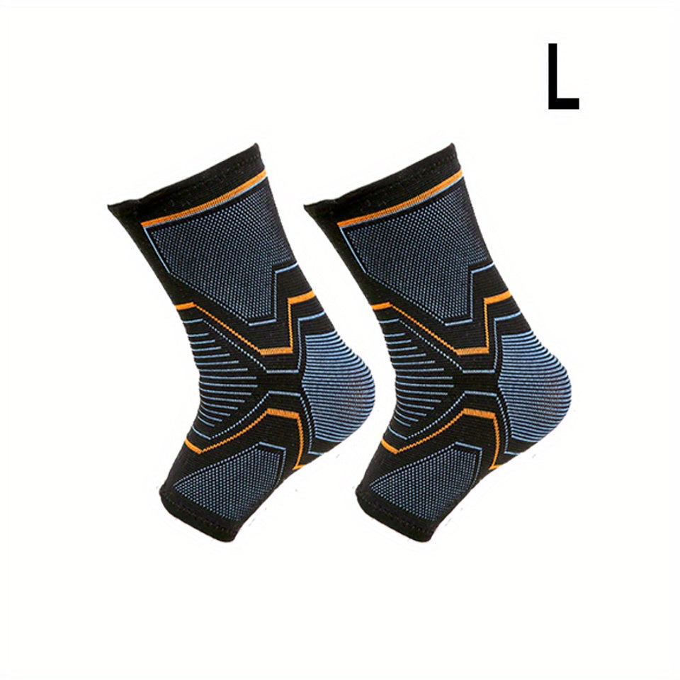 2pcs Sports Ankle Protector Stretch Pressurized Breathable Knitted