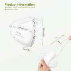 50pcs KN95 Face Masks 5 Ply Multicolor Cup Dust Disposable KN95 Mask