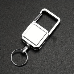 Metal Square Keychain Retractable Hanging Buckle Key Chain