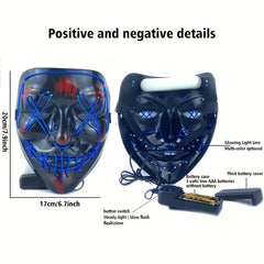 LED Glow Halloween Mask Scary Mask for Holiday Party