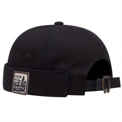 Retro Cotton Brimless Hat Cloth Label Cuff Men Women