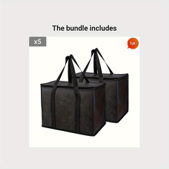 Insulated Reusable Grocery Bag with Zipper Top Insulation