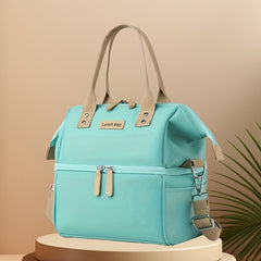 Large Capacity Portable Lunch Bag Insulated Shoulder Crossbody Picnic Camping Ba