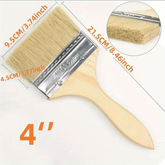 Thickened Natural Paint Brush Set with Decorative Small & Stain Brushes