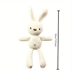 6pcs Corn Rabbit Plush Toy Beige & Rabbit with Brown Ears Overalls & Red Pants