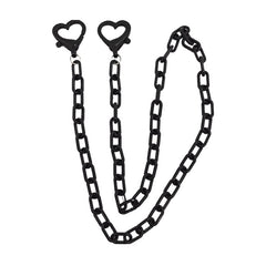 Acrylic Mask Chain Heart Button Glasses Chain