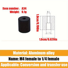 Camera Mount 1/4 Female to M4-M10 Screw Adapter for Tripod Accessories