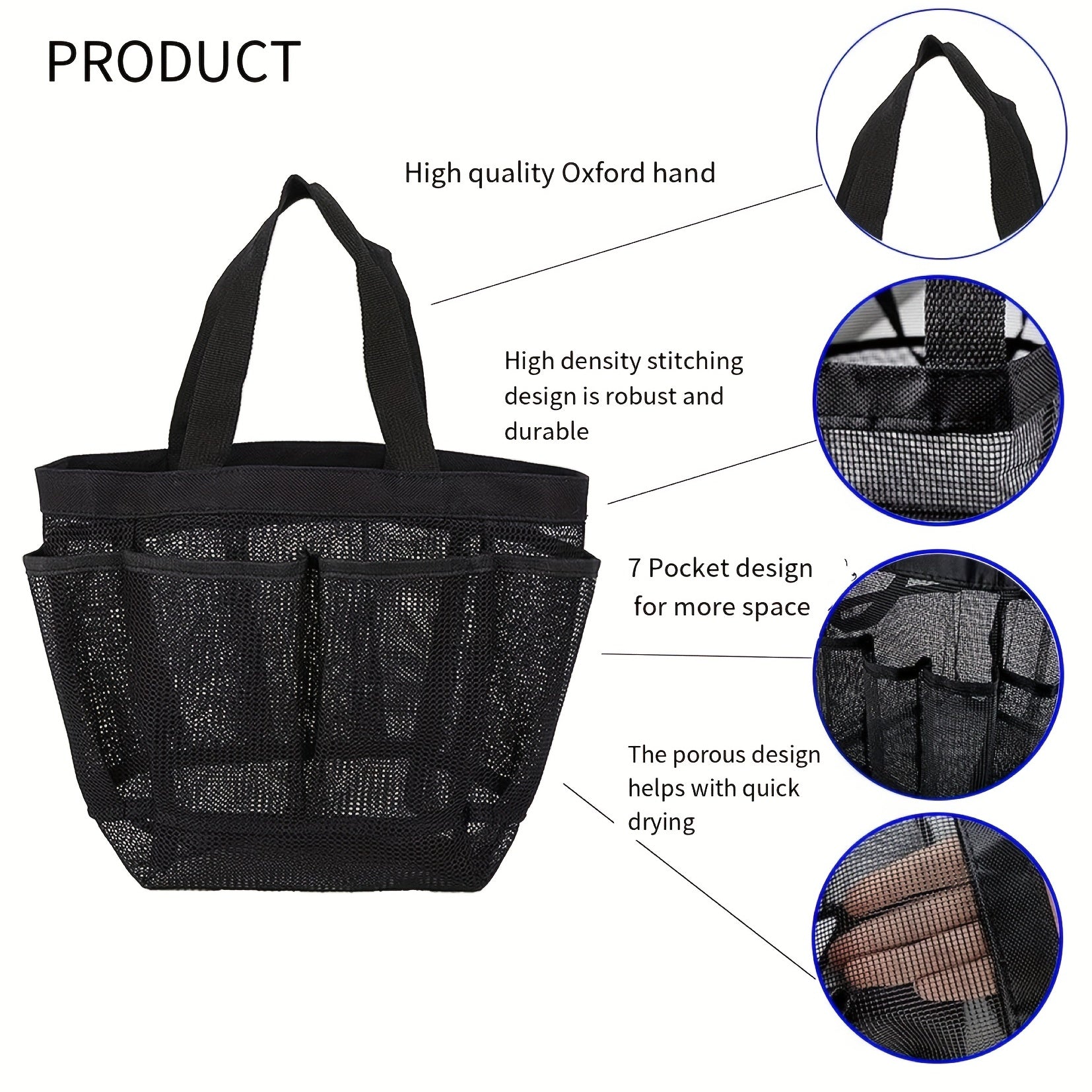 Portable Mesh Toiletry Bag for Travel Business Trips Home & Outdoor Beach