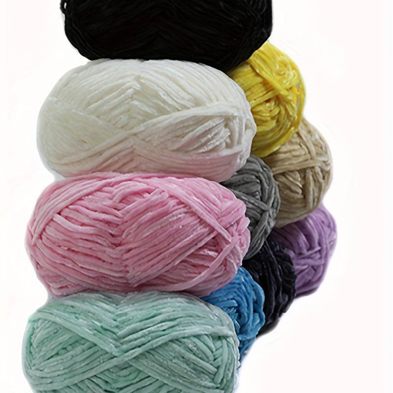 3pcs Polyester Fancy Chenille Yarn For Hand Knitting