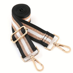 Adjustable Crossbody Shoulder Strap Wide Striped Replacement Purse Strap