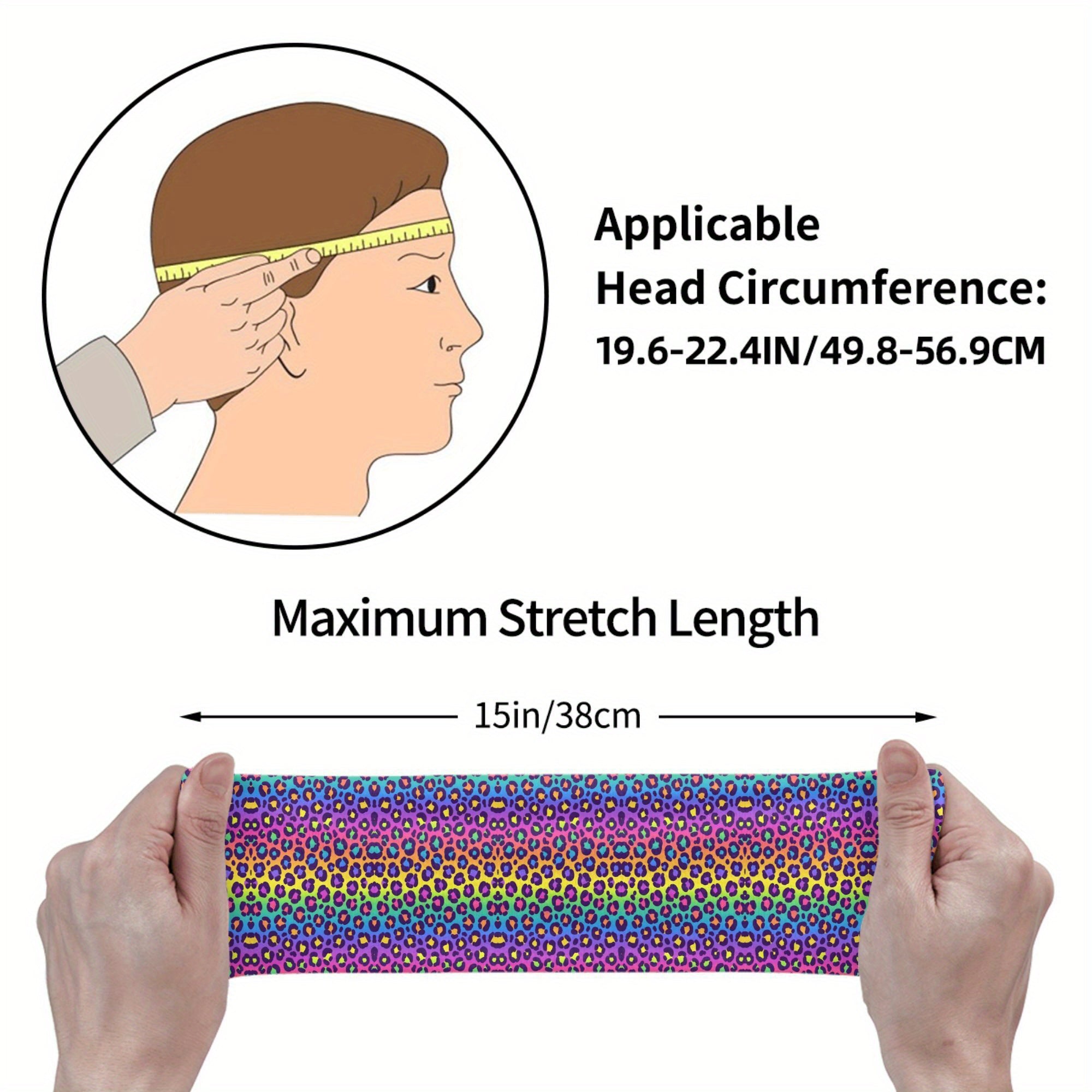 Rainbow Breathable Headband for Sport & Casual Outfits