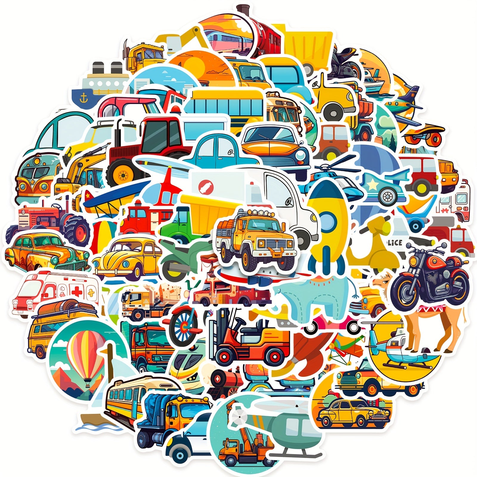 100pcs Excavator Building Blocks Creative Stickers