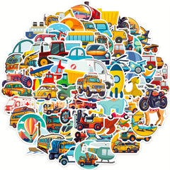 100pcs Excavator Building Blocks Creative Stickers