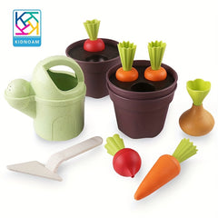 KIDNOAM Kids Beach Toys Set - Sand Radish Potting Farm Play House Set