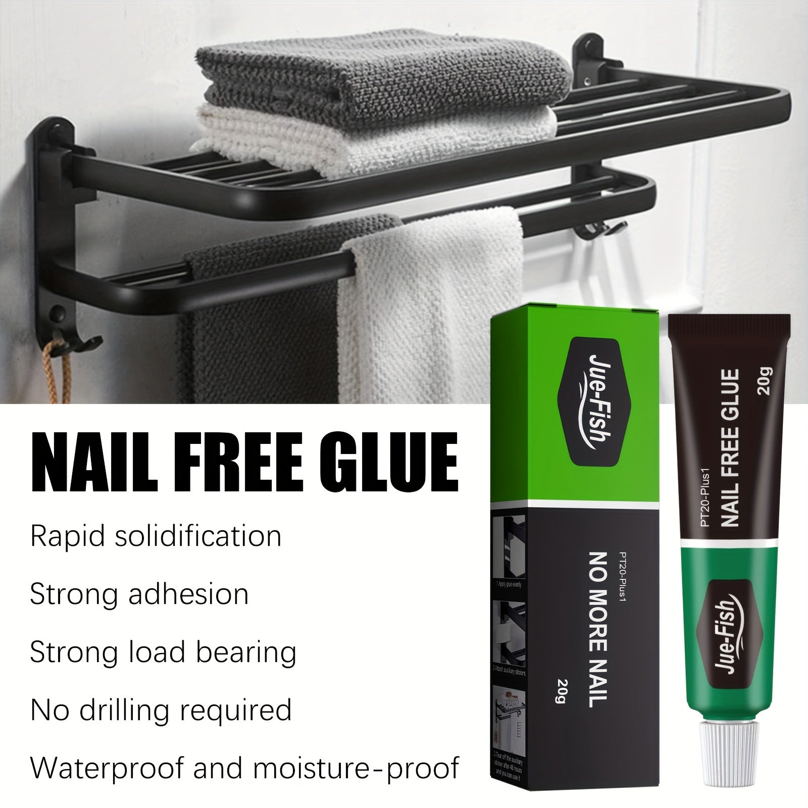 2pcs Nail Glue Adhesive Fast Drying Metal Plastic Sticker Glass Glue