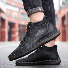 Men's High Top Lace Up Boots Casual Walking Shoes