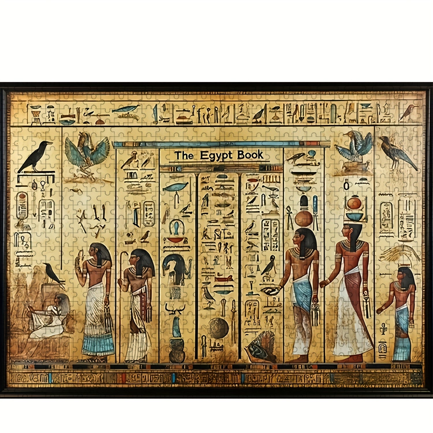 1000pc Egyptian Murals Jigsaw Puzzle - DIY Wooden Crafts Home Decor