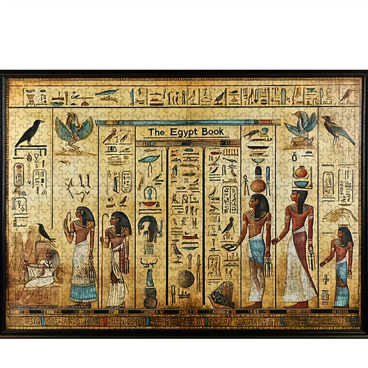 1000pc Egyptian Murals Jigsaw Puzzle - DIY Wooden Crafts Home Decor