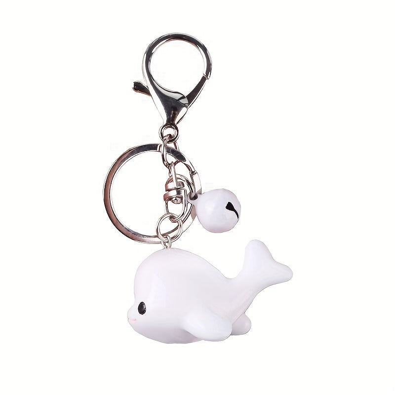 Creative Dolphin Whale Keychain Pendant Bell Pendant Girl Bag Pendant