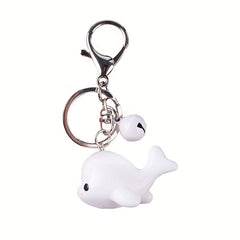 Creative Dolphin Whale Keychain Pendant Bell Pendant Girl Bag Pendant