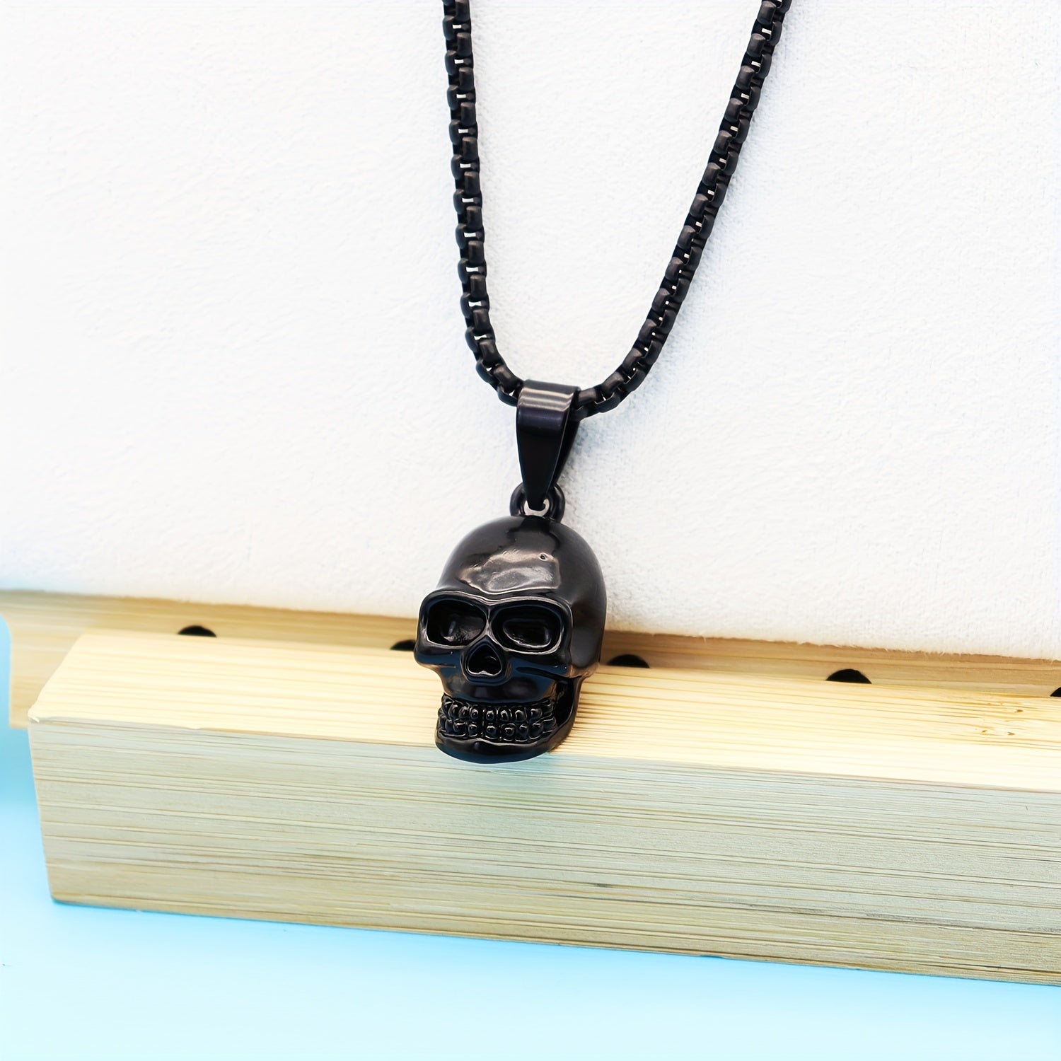 Men's Skull Pendant Punk Style Necklace Accessories