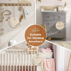 Apricot Wooden Hello World Engraved Plaque DIY Bulletin Board