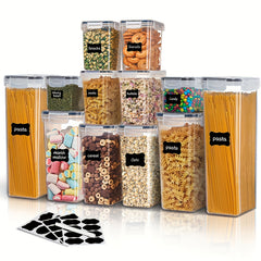 12 Pcs Airtight Pet Food Storage Containers with Labels and Marker