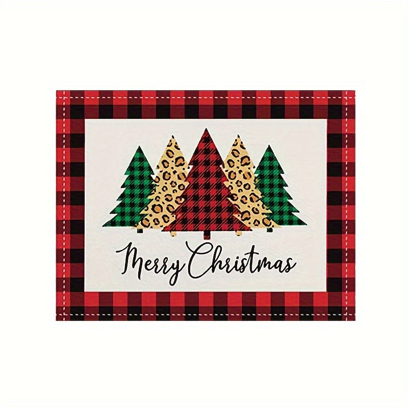 6pcs Christmas Printed Table Mat Home Table Tablecloth