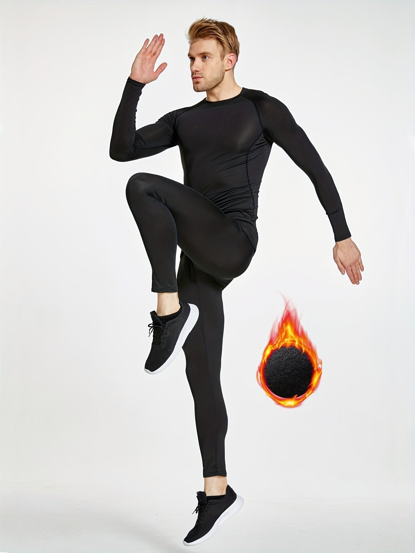 Men's Quick Drying Compression Shirt & Leggings Set
