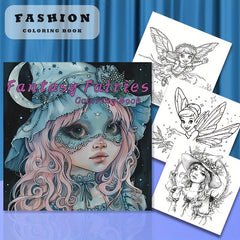 Fantasy Elf Coloring Book - 22 Pages - Holiday & Birthday Parties