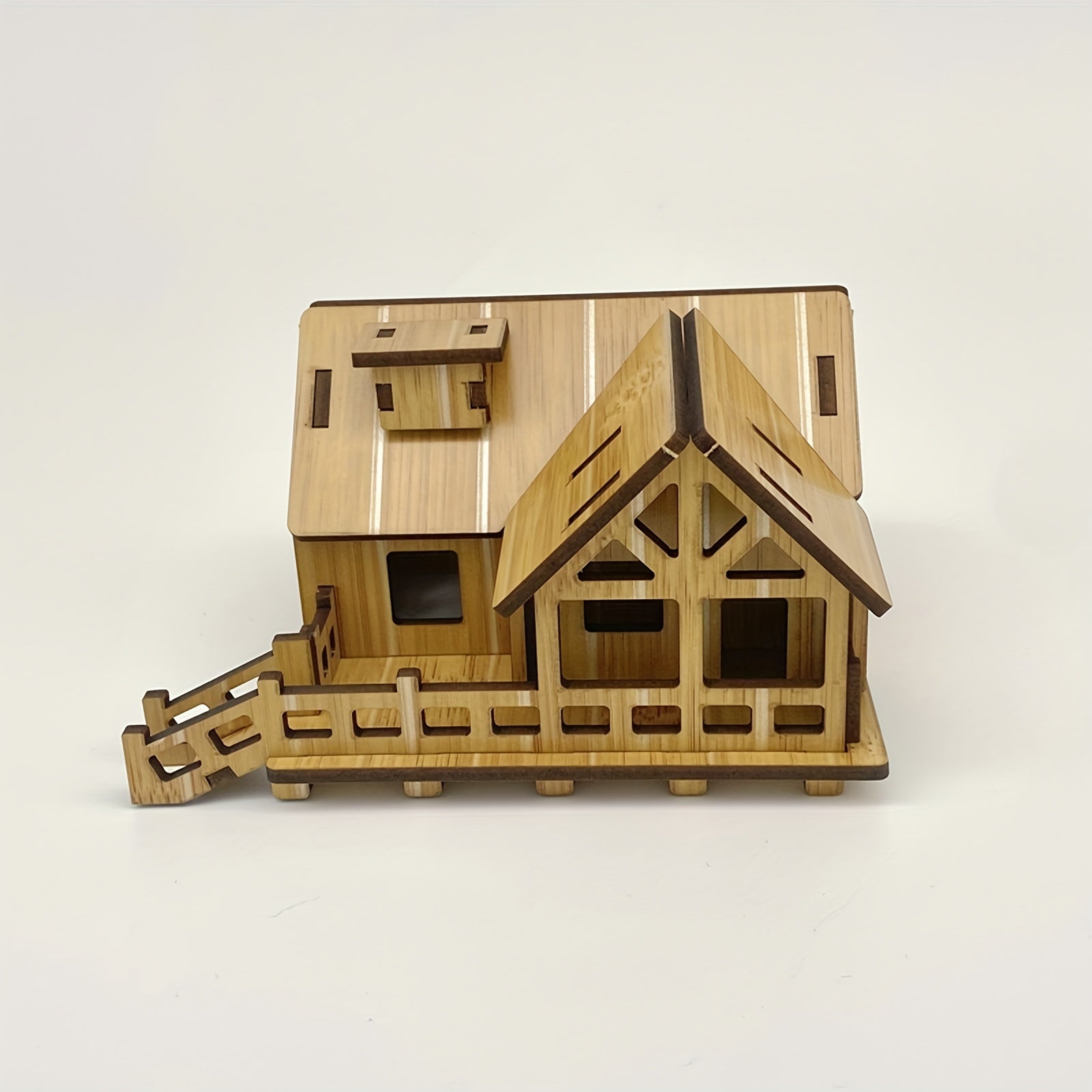 Wooden 3D Puzzle Building Models DIY Laser Cut Assembly Model Kit