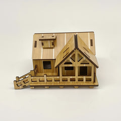 Wooden 3D Puzzle Building Models DIY Laser Cut Assembly Model Kit