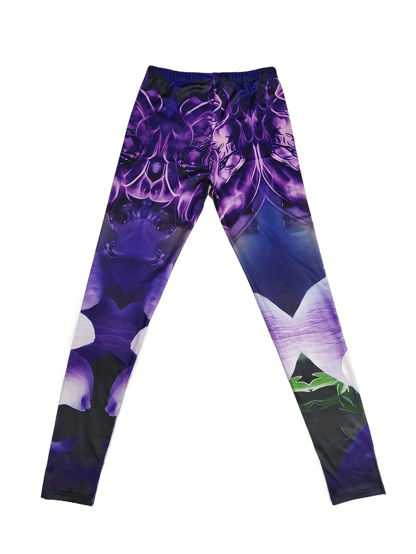 Skull Print Skinny Leggings Vintage Retro Stretchy Leggings
