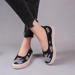 Women's Breathable Knit Loafers Low Top Shoes