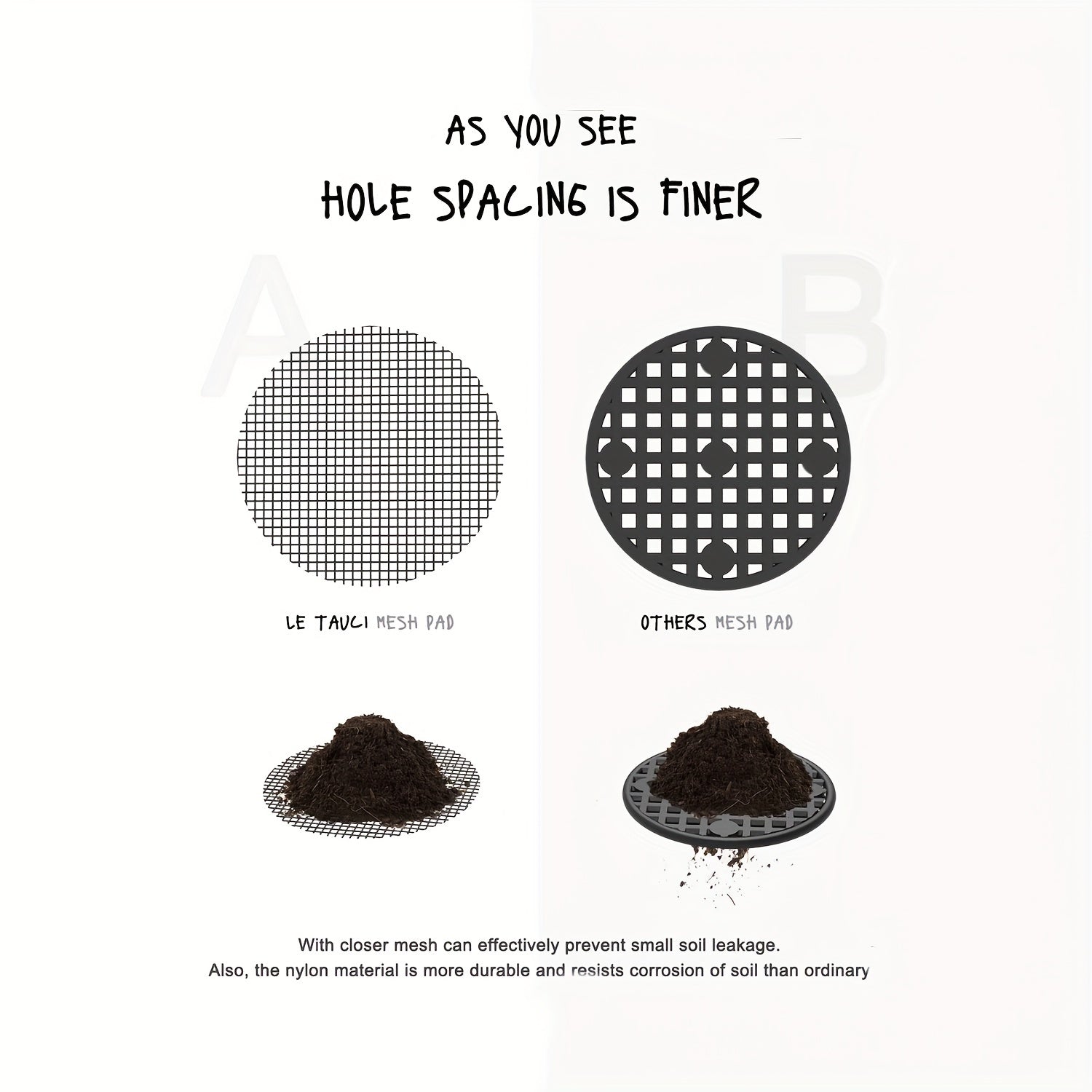 100pcs Flower Pot Hole Mesh Pad Prevent Soil Loss Anti Bonsai Pot Grid Mat