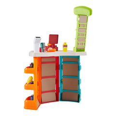 Kids Supermarket Playset 76pcs Grocery Shop Toy with Checkout Counter