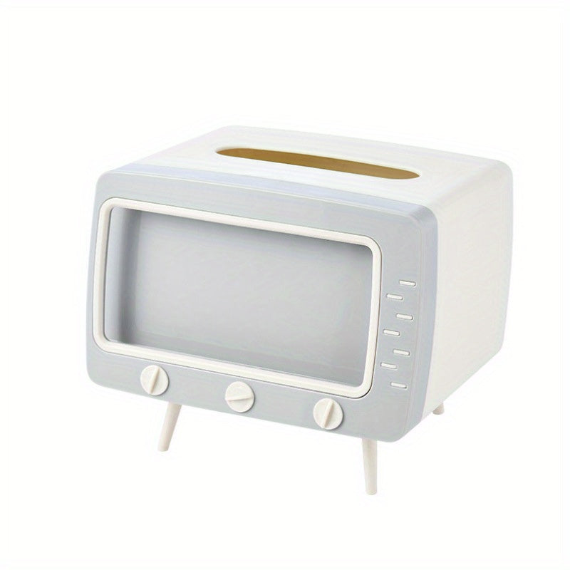 TV Shaped Tissue Storage Box Mobile Phone Holder