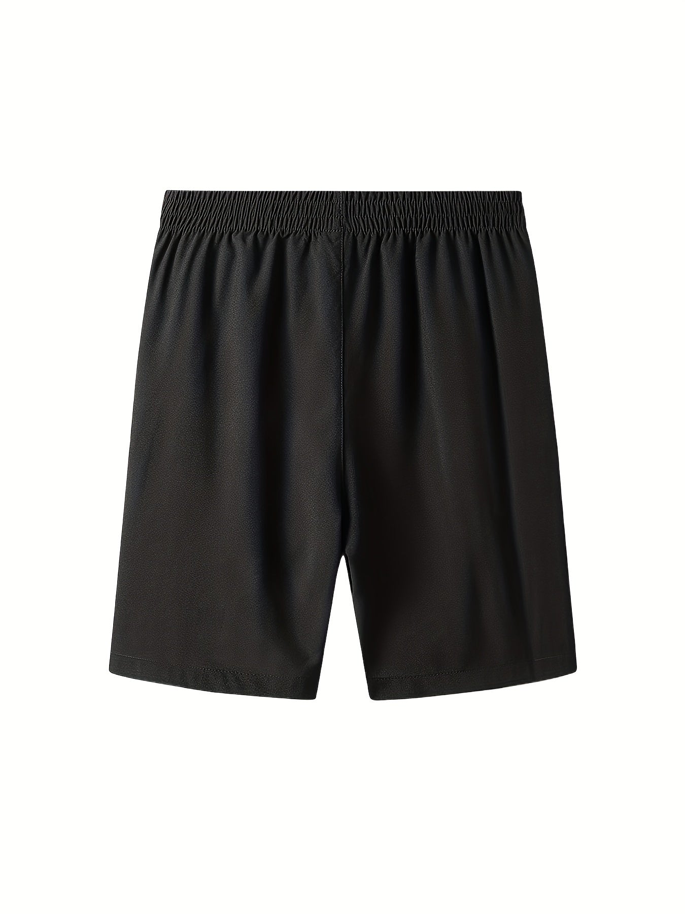 Men's Running Shorts Zipper Pockets Stretch Drawstring Outdoor Gym Shorts
